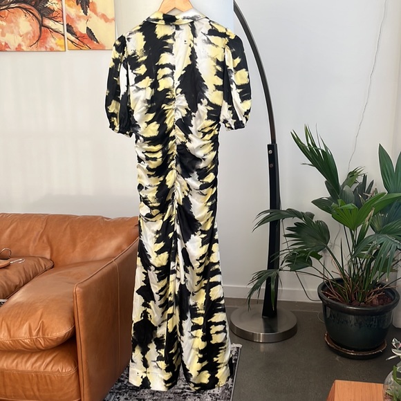 Ganni Tie Dye Ruched Midi Dress - Picture 11 of 12